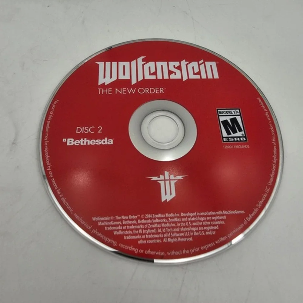 Wolfenstein The New Order and The Old‎ Blood PC Game Bethesda 4 Disc Set